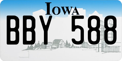 IA license plate BBY588