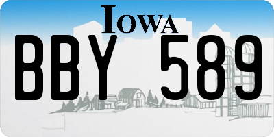 IA license plate BBY589
