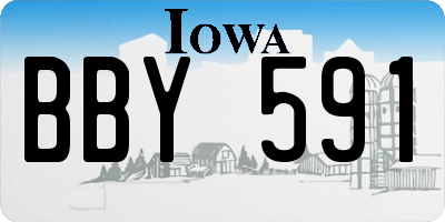 IA license plate BBY591