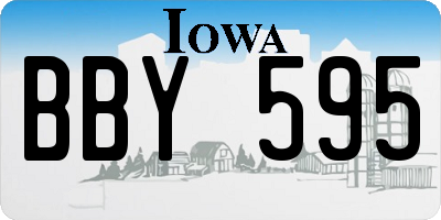 IA license plate BBY595