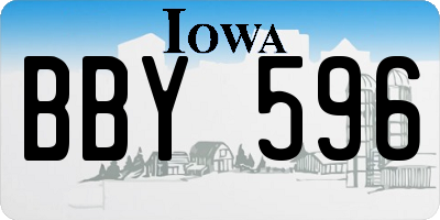 IA license plate BBY596
