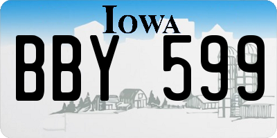 IA license plate BBY599