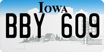 IA license plate BBY609