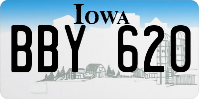 IA license plate BBY620