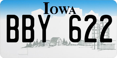 IA license plate BBY622