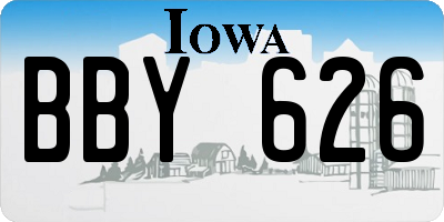 IA license plate BBY626