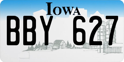 IA license plate BBY627
