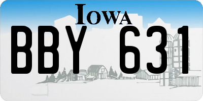 IA license plate BBY631