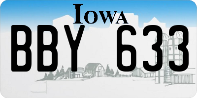 IA license plate BBY633