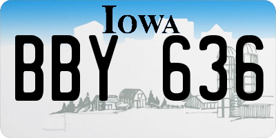 IA license plate BBY636