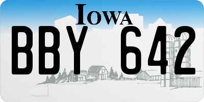 IA license plate BBY642