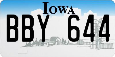 IA license plate BBY644