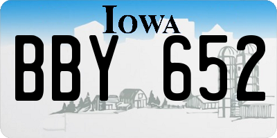 IA license plate BBY652