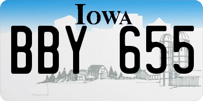 IA license plate BBY655