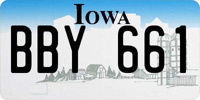 IA license plate BBY661