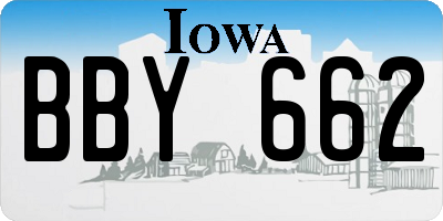 IA license plate BBY662