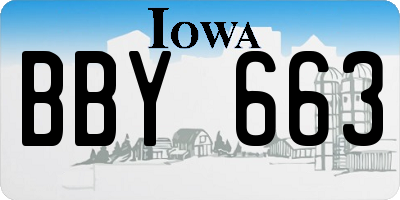 IA license plate BBY663