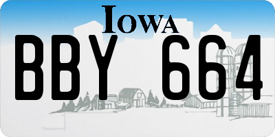 IA license plate BBY664