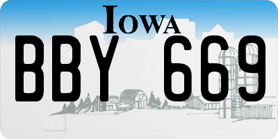 IA license plate BBY669