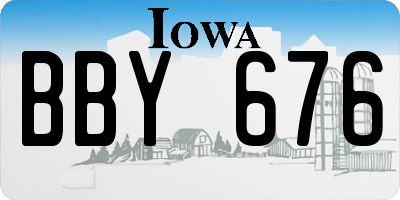 IA license plate BBY676