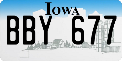 IA license plate BBY677