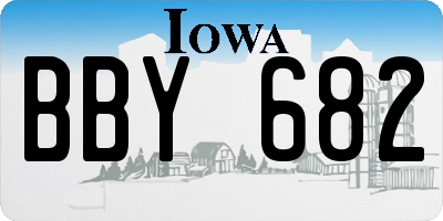 IA license plate BBY682