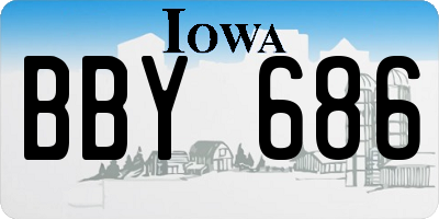 IA license plate BBY686