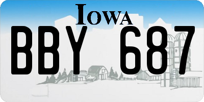 IA license plate BBY687