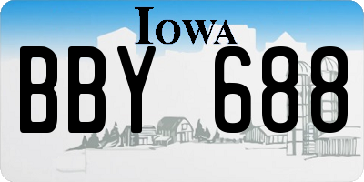 IA license plate BBY688