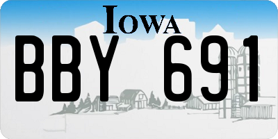 IA license plate BBY691