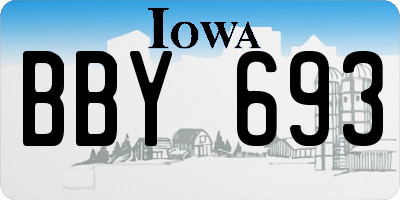 IA license plate BBY693