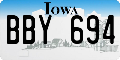 IA license plate BBY694