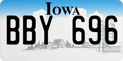 IA license plate BBY696