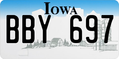 IA license plate BBY697