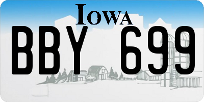 IA license plate BBY699