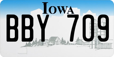 IA license plate BBY709