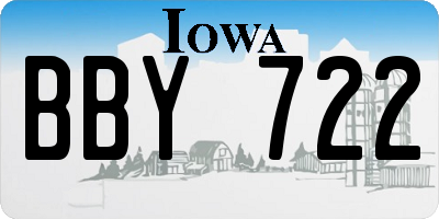IA license plate BBY722