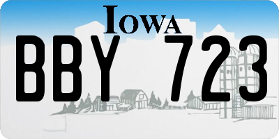 IA license plate BBY723