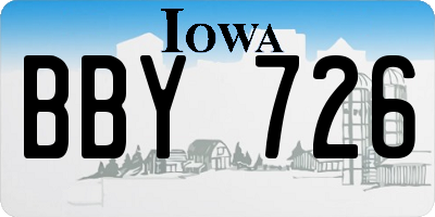 IA license plate BBY726