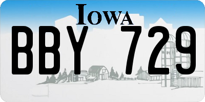 IA license plate BBY729