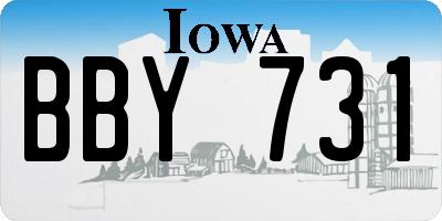 IA license plate BBY731
