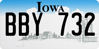 IA license plate BBY732
