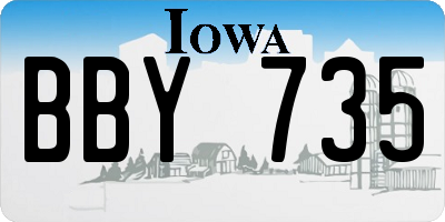 IA license plate BBY735