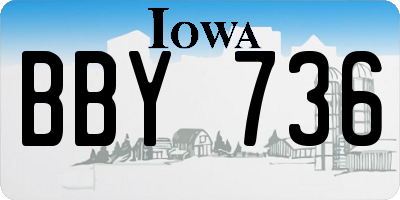 IA license plate BBY736
