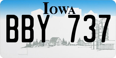 IA license plate BBY737