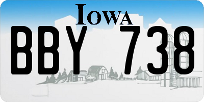 IA license plate BBY738