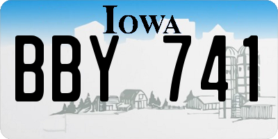IA license plate BBY741
