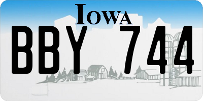 IA license plate BBY744