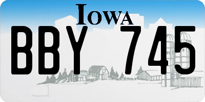 IA license plate BBY745