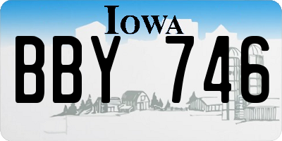 IA license plate BBY746